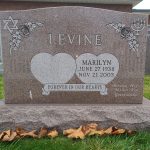 Upright Imperial Pink Granite Jewish Monument